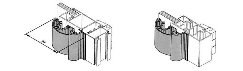 Antipilladedos ext. 2050mm apert.170º plata