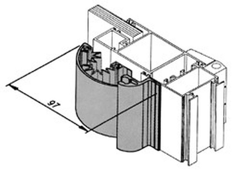Antipilladedos Exterior Puerta Aluminio 1400 Plata