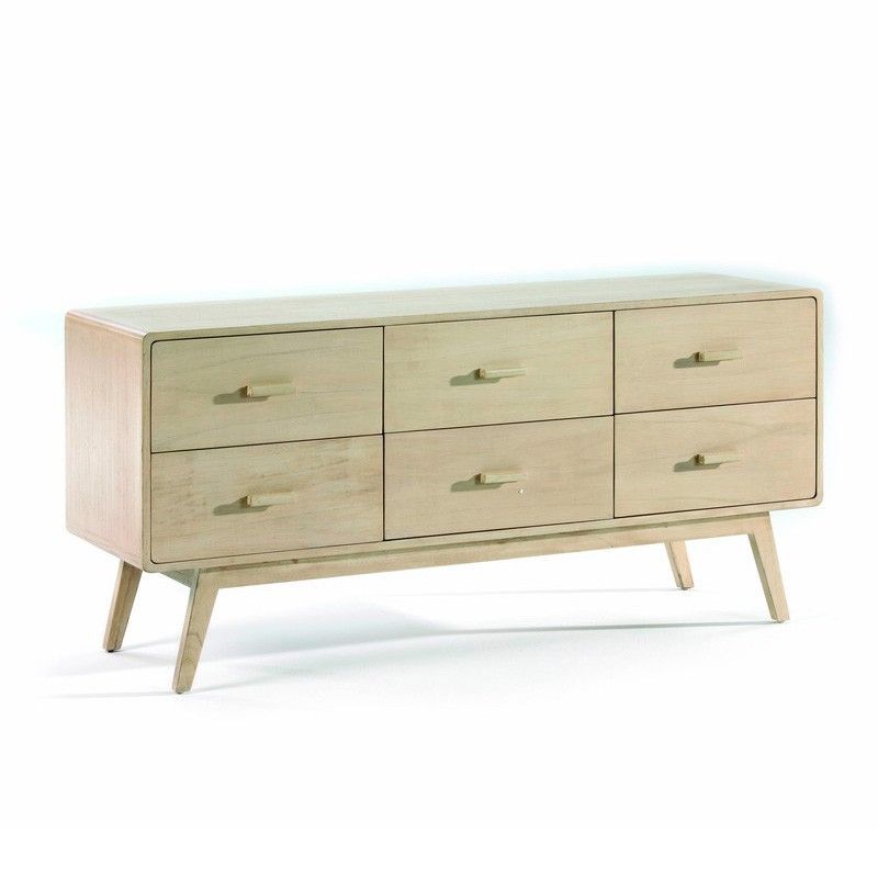 Aparador de madera blanco, 160x50x75 cm