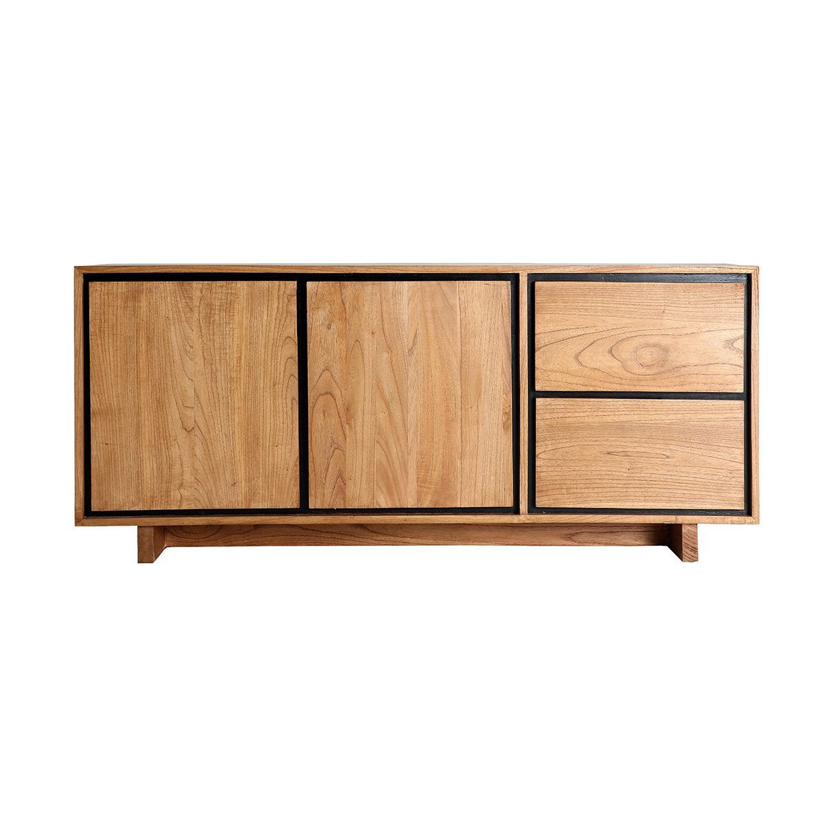 Aparador de madera de mindi en color natural, 170 x 40 x 75 cm | Osby