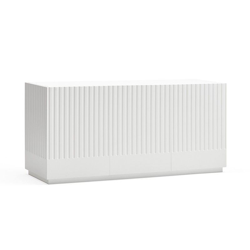 Aparador de madera en blanco y crema, 150 x 46 x 70 cm | Doric