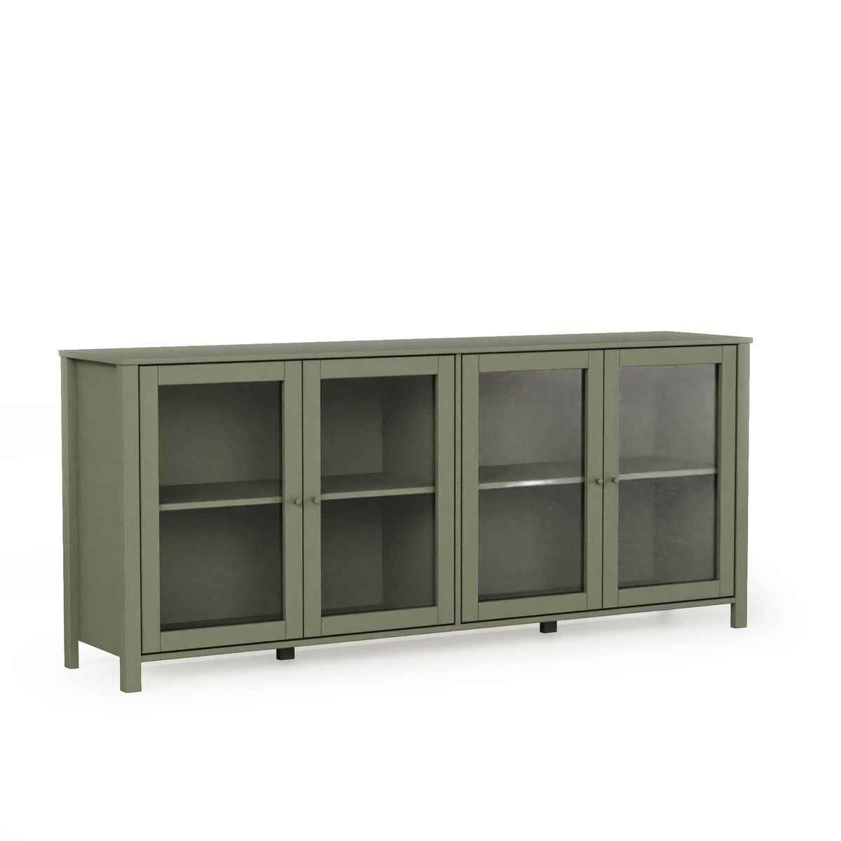 Aparador de madera en verde, 186 x 40 x 80 cm | Alessandra