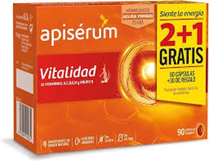 Apisérum vitalidad 90 cápsulas blandas