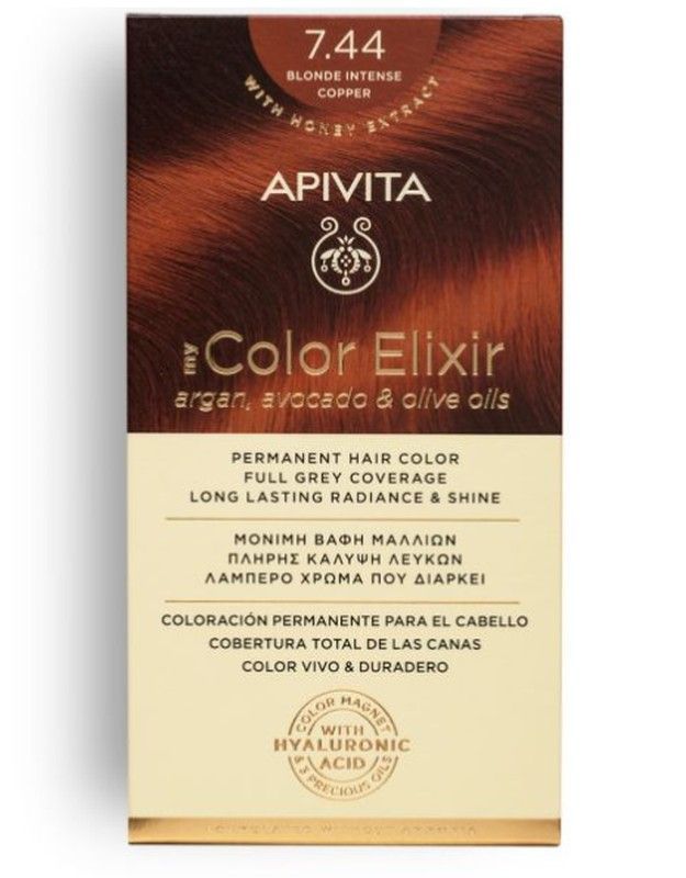 Apivita Tinte Rubio Cobrizo Intenso Nº7.44