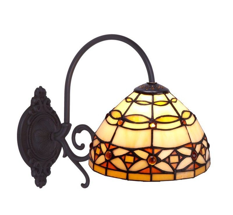 Aplique 1 brazo Tiffany Serie Marfil Tiffan y Luz