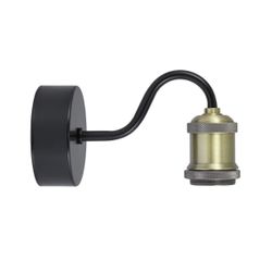 Aplique 1L Barolo Negro-Cuero 1 X 60W E-27