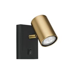 Aplique 1L Paros Negro-Cuero 1 X 10W Gu-10