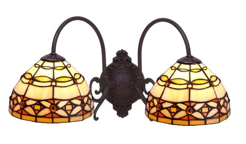 Aplique 2 brazos Serie Marfil Tiffan y Luz