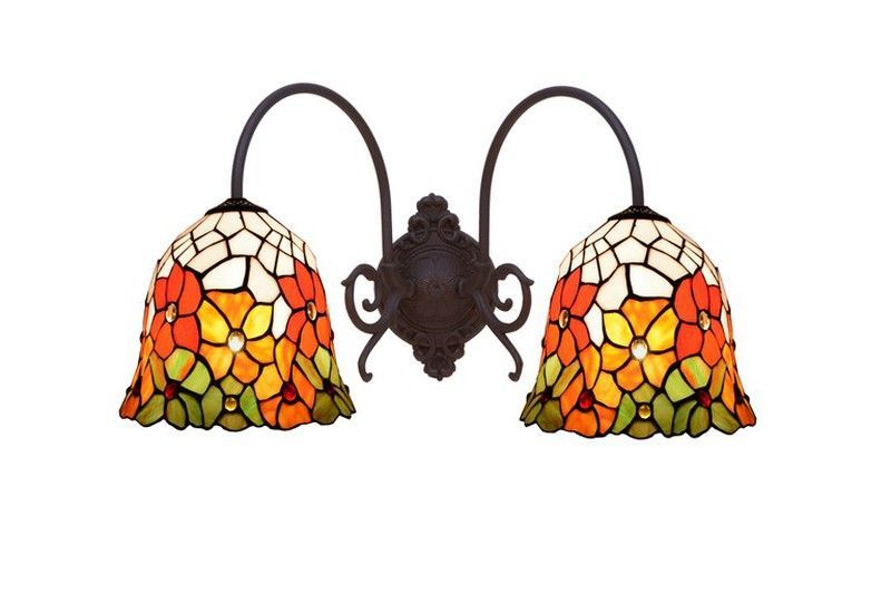 Aplique 2 brazos Tiffany Serie Bell Tiffan y Luz