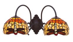 Aplique 2 brazos Tiffany Serie Belle Amber Tiffan y Luz