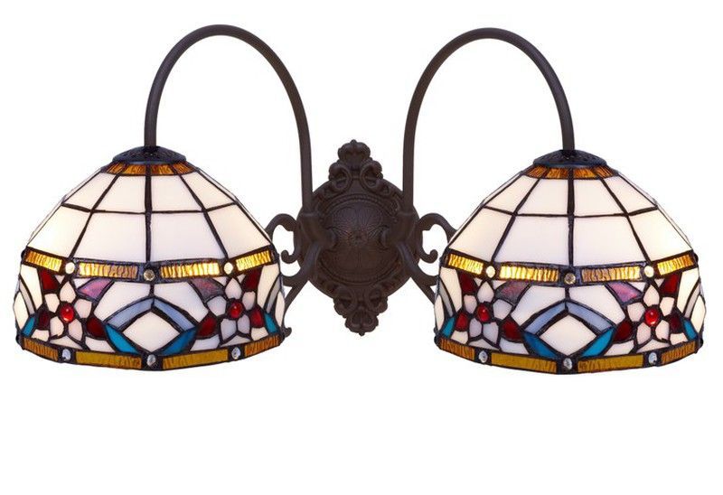 Aplique 2 brazos Tiffany Serie Museum Tiffan y Luz