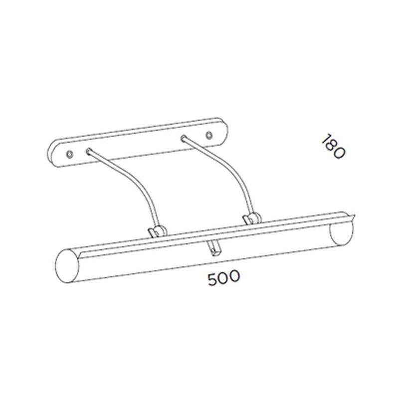Aplique Cuadro de Pujol Iluminación Cuero 500mm