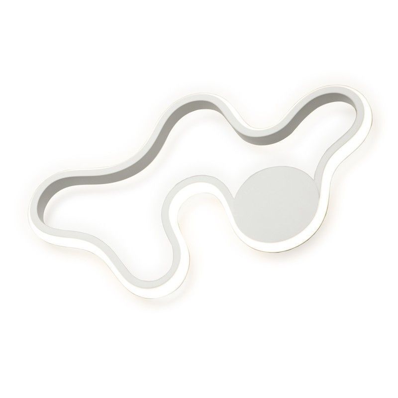 Aplique de acero blanco, 47 x 5 x 27 cm | Marea