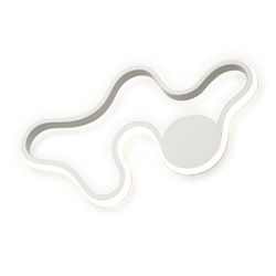 Aplique de acero blanco, 47 x 5 x 27 cm | Marea