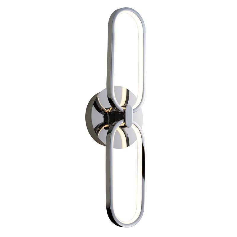 Aplique de aluminio plateado, 50 x 8 x 13 cm | Colette