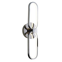 Aplique de aluminio plateado, 50 x 8 x 13 cm | Colette