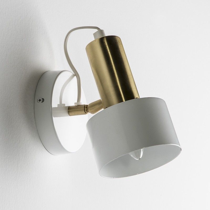 Aplique de metal en blanco y dorado, 12 x 16 x 19 cm