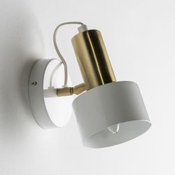 Aplique de metal en blanco y dorado, 12 x 16 x 19 cm