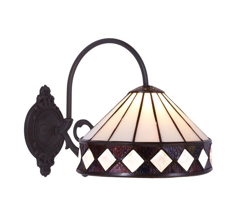 Aplique de pared con brazo Tiffany Serie Ilumina Tiffan y luz
