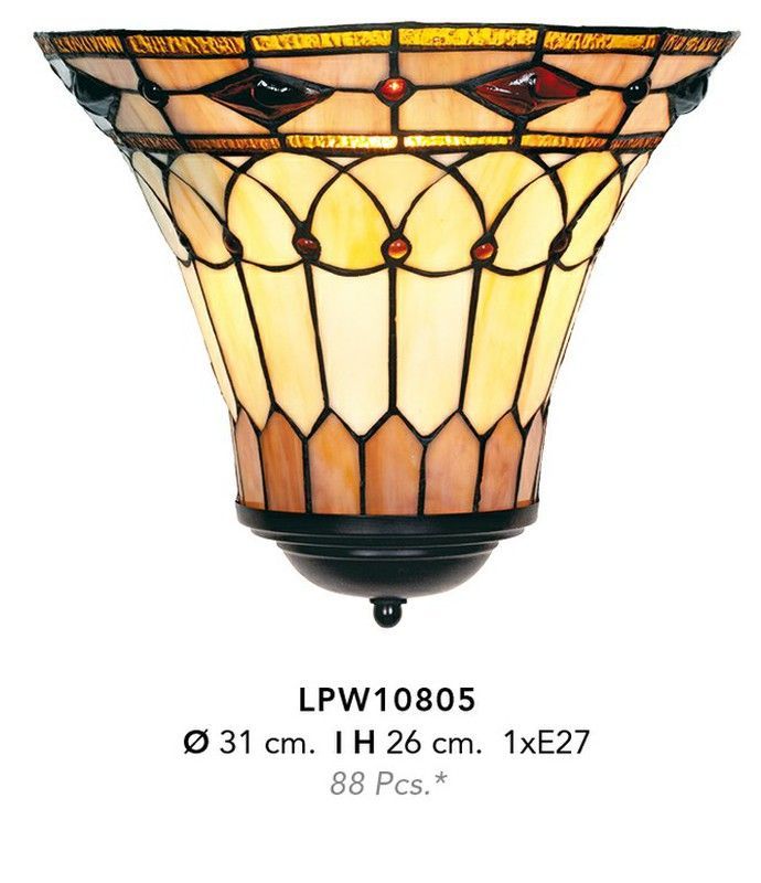 Aplique de pared curvado Tiffany Artistar