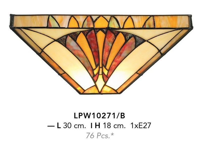 Aplique de pared triangular Tiffany Artistar