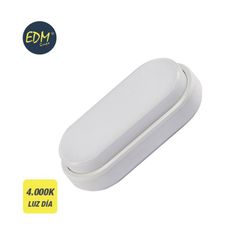 Aplique exterior led 18w 1300 lumens ip44 oval 4.000k luz dia edm