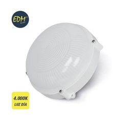 Aplique exterior led circular 12w 1080 lumens ip65 4.000k luz dia edm