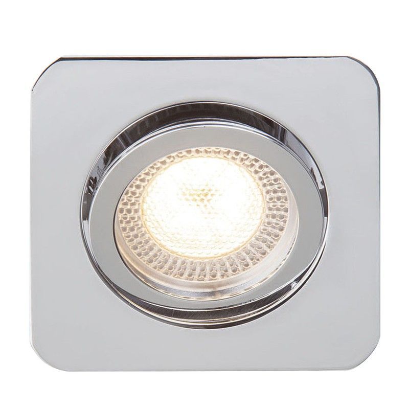 Aplique interior DUOLEC Leira Foco Empotrable Sin Bombilla 82X82Mm Cro