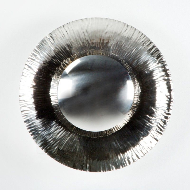 Aplique redondo metal nickel 61x7x61 cm