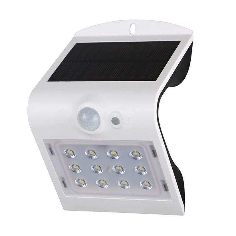 Aplique Solar Led 1,5w 4000k Ip65 Blanco