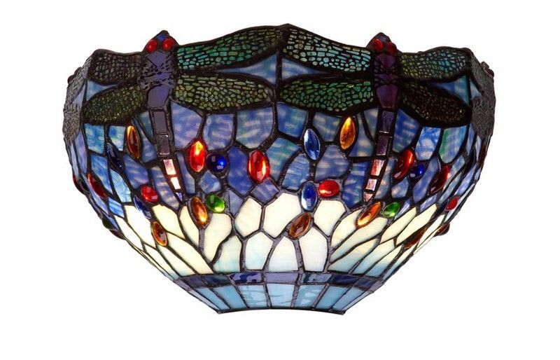 Aplique Tiffany Serie Belle Epoque Tiffan y Luz Lado 30cm