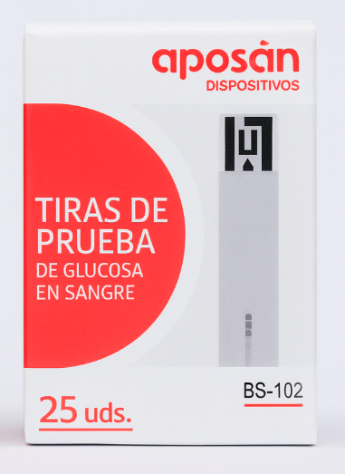 Aposan Dispositivos Tiras Reactivas Glucosa 25 Tiras BS-102