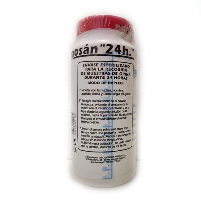 Aposan Envase Esterilizado Recogida Orina 24 horas 1500 ml