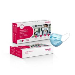 Aposan Mascarilla Quirúrgica IIR 3 Capas Azul 20 Unidades