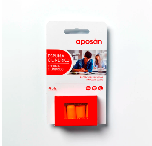 Aposan Tapones de Espuma Cilíndricos 4 Unidades