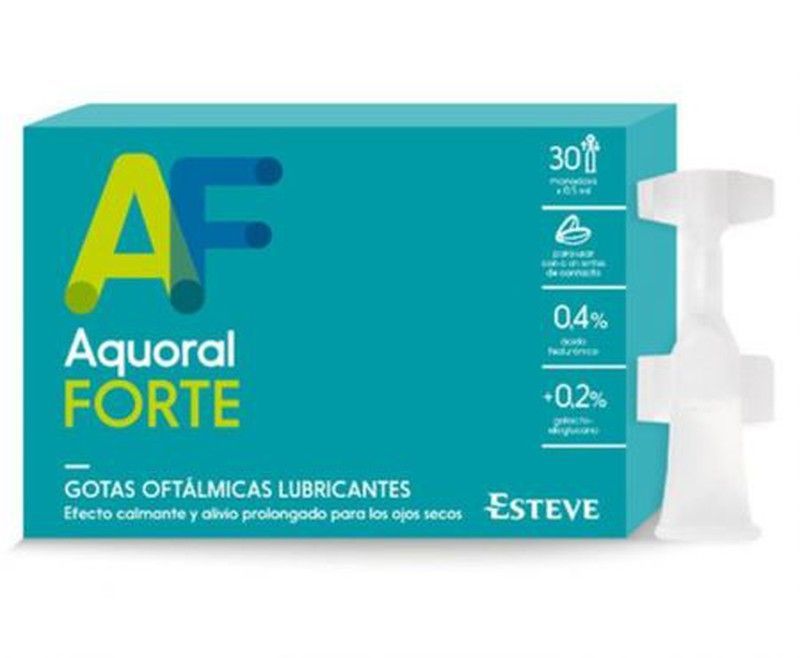 Aquoral Forte Hialuronico 0.4% AH Gotas Oftalmológicas 30 Monodosis