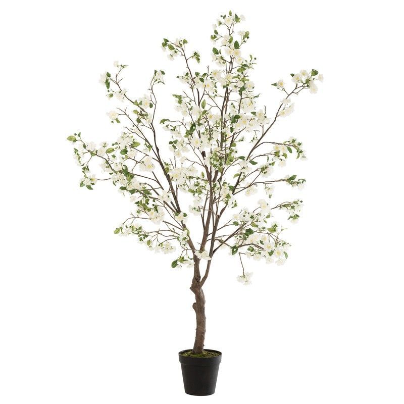 Árbol artificial en Flor artificial de plástico  x L blanco/marrón, Ø110 x 240 cm