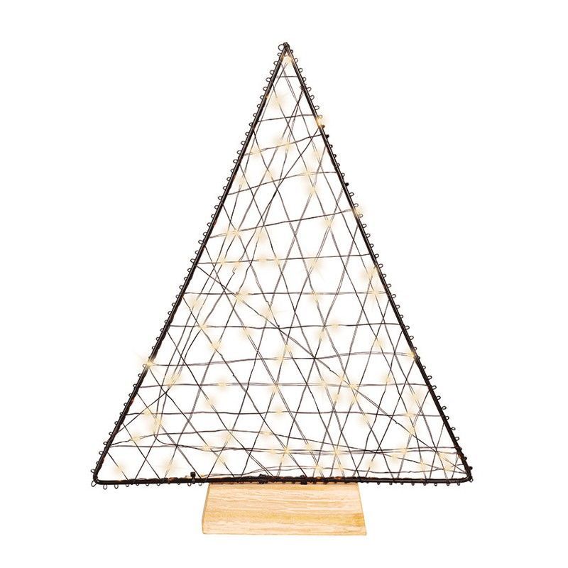 Arbol decorativo. Metal micro led.  30-38 cm.