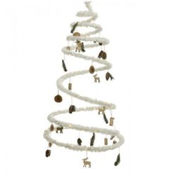 ÁRBOL GUIRNALDA +DECO BLANCO Ø58CM. + 90 LED