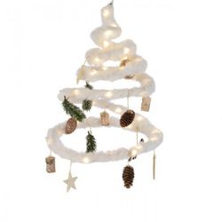 ÁRBOL GUIRNALDA +DECO BLANCO LED