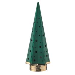 Arbol Navidad latón 18cm NT141/1V Verde Luz Led