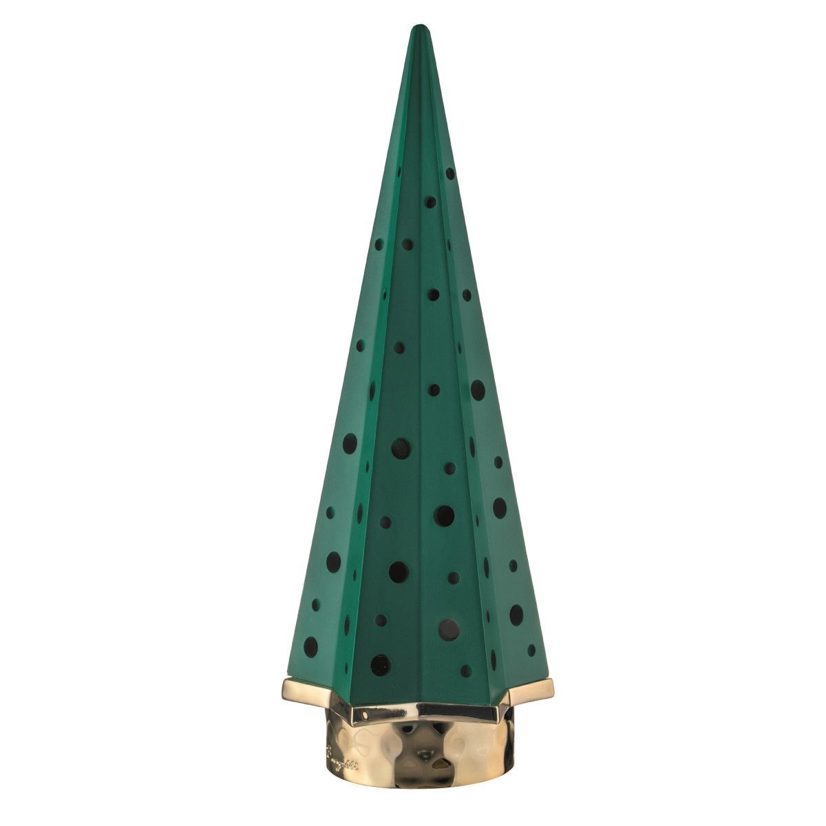 Arbol Navidad latón 35cm NT141/2V Verde Luz Led