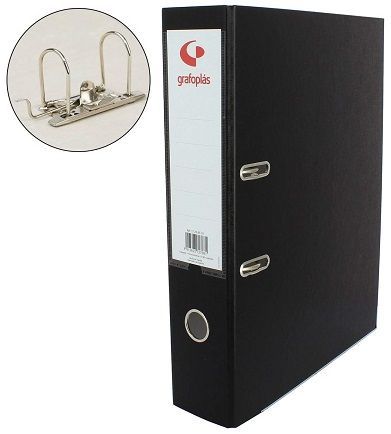 Archivador A-Z Fº 350x290x70, Negro