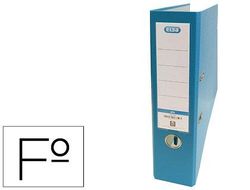 Archivador de palanca elba carton forrado pvc con rado top folio lomo 80 mm turquesa