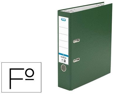 Archivador de palanca elba carton forrado pvc con rado top folio lomo 80 mm verde