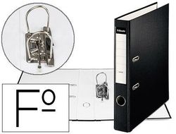 Archivador de Palanca Esselte Carton Forrado Pvc Folio Lomo de 50 mm con Rado Negro