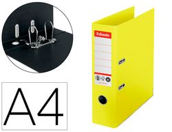 Archivador de palanca esselte n 1 co2 neutral din A4 carton forrado lomo 75 mm amarillo vivida