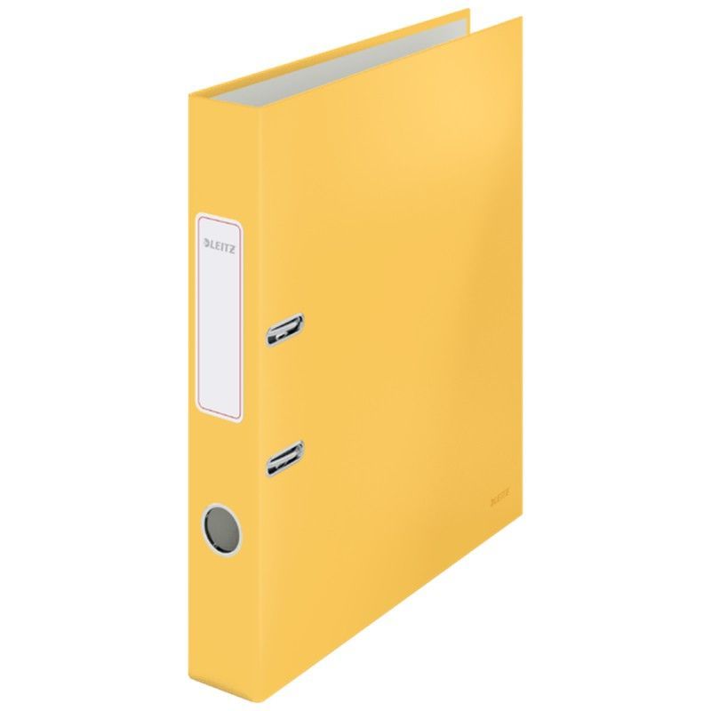 Archivador de palanca Leitz Cosy Cartón forrado. 180º. DIN A4. 50 mm. amarillo