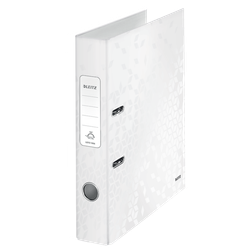 Archivador de palanca Leitz WOW. Cartón forrado. 180º. DIN A4. 50 mm. blanco