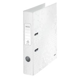 Archivador de palanca Leitz WOW. Cartón forrado. 180º. DIN A4. 50 mm. blanco